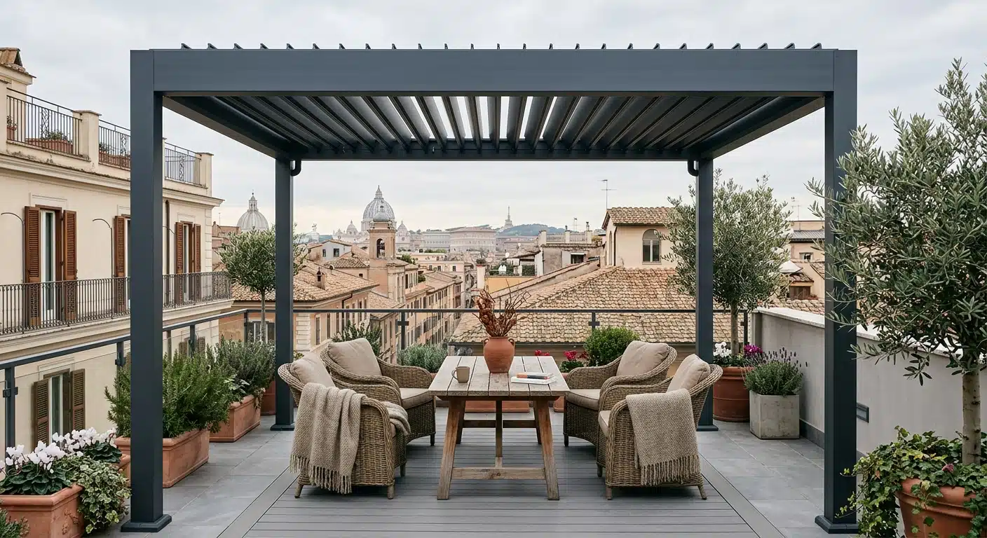 pergola bioclimatica uso inverno tutto anno